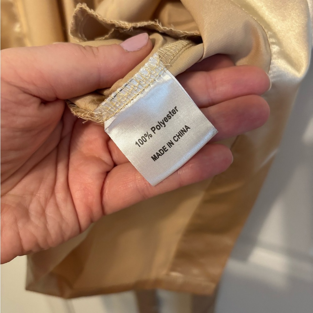 NWOT - Gold Satin Robe - Picture 5 of 5